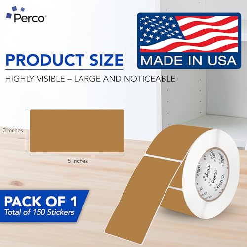 Kraft Brown 3x5 Inch Perforated Sticker Labels