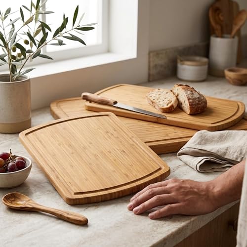 Bamboo Cutting Boards for Kitchen (3 Count)