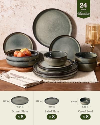 Milkyway 24 Piece Stoneware Dinnerware Set