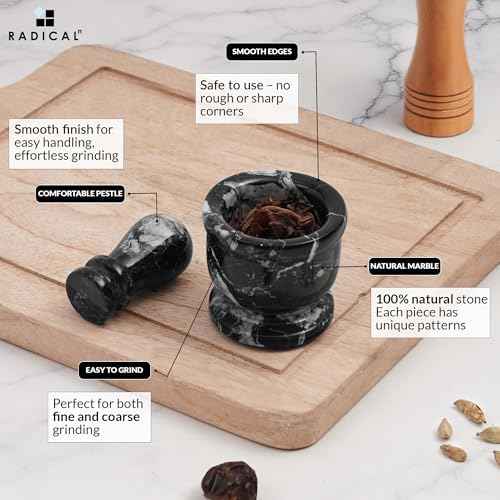 Marble Mortar and Pestle Set Small Spice Grinder & Herb Grinder