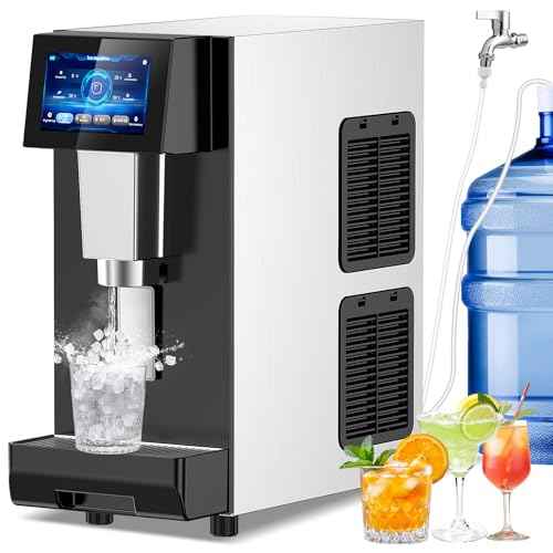 100 lbs Countertop Nugget Ice Maker Commercial with Water Dispenser
