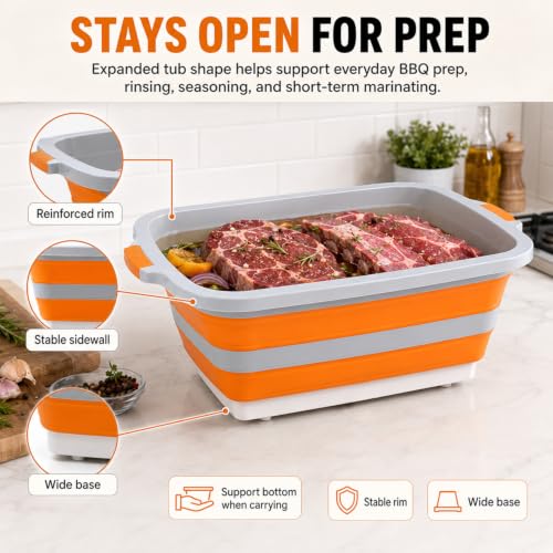 BBQ Prep Tub 30L Orange XX (7.95 Count)