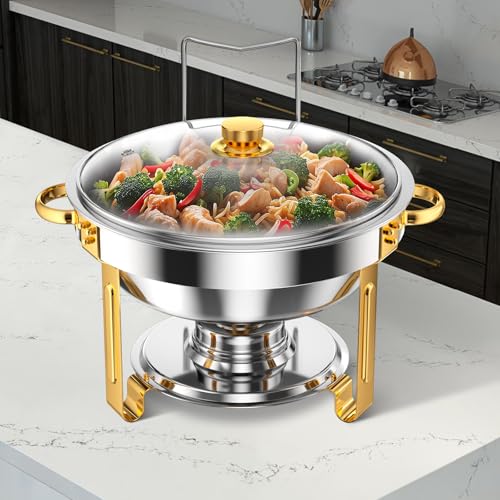 Round Chafing Dishes for Buffet 5 Qt
