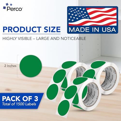 Green Perforated Round Circle Dot Sticker 2 (3 Count)