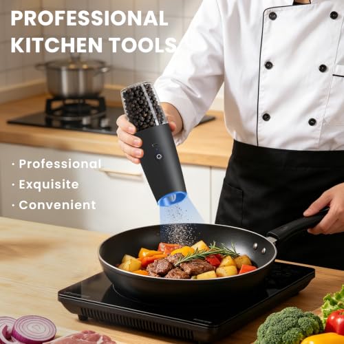 Rechargeable Electric Salt And Pepper Grinder Set (2 Count)