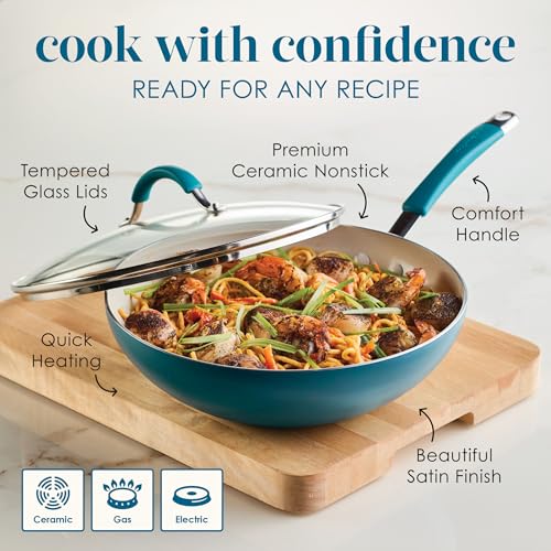 Cucina Ceramic Nonstick Stir Fry Pan and Lid