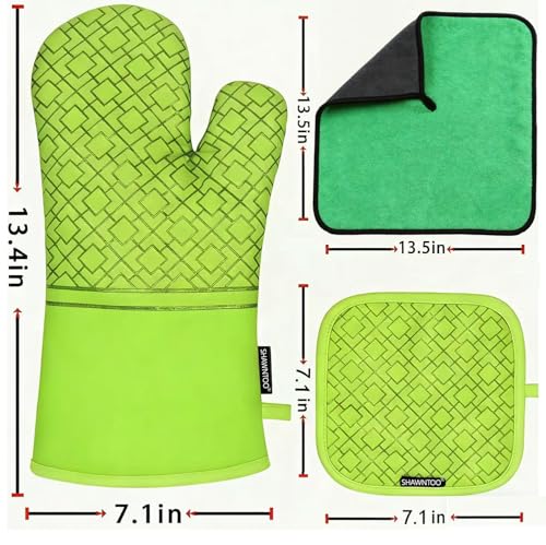 Oven Mitts and Pot Holders Sets 6pcs (6 Count)