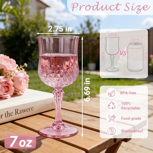 24Pack Plastic Wine Glasses (24 Count)