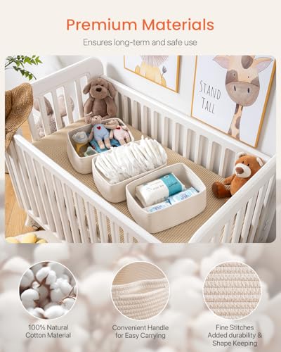 Small Woven Storage Basket for Organizing (3 Count)