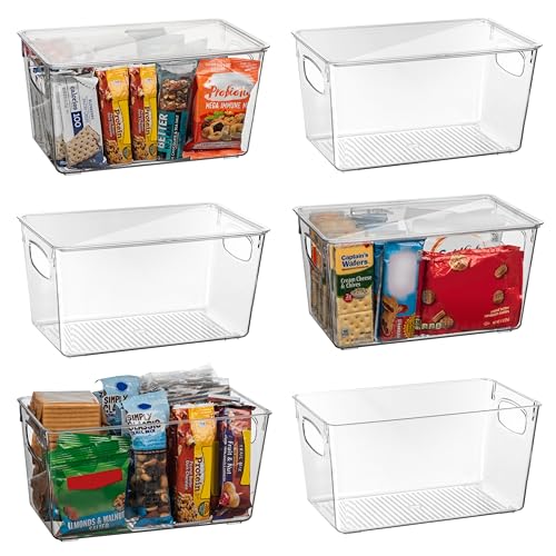 Pantry Storage Bins with Lids for Kitchen & Fridge