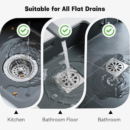 2PCS Shower Drain Hair Catcher