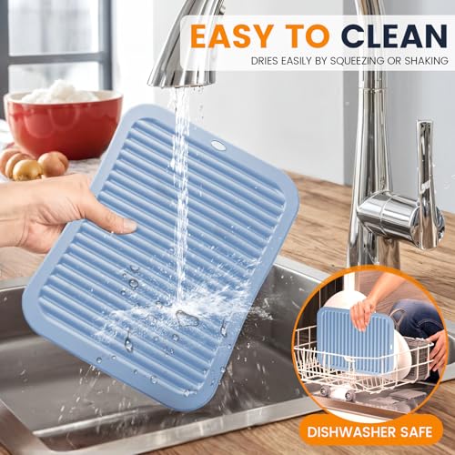 Silicone Trivet Mats 4 Heat Resistant Pot Holders Multipurpose Non