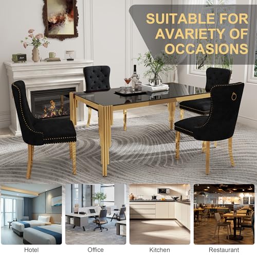 63'' Modern Glass Dining Table for 4