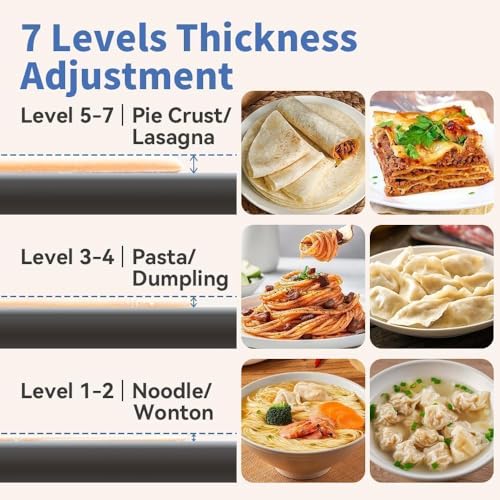Domestic Electric Pasta Maker Automatic Stainless Steel Noodle Machine with Adjustable Dough Roller