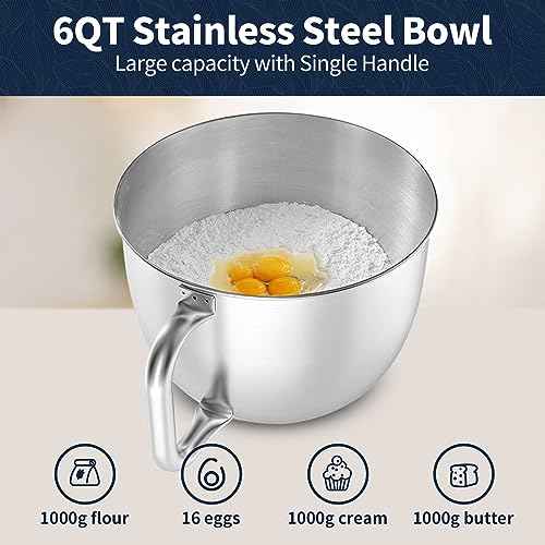 Stand Mixer 6QT Mixers Kitchen Electric Stand Mixer