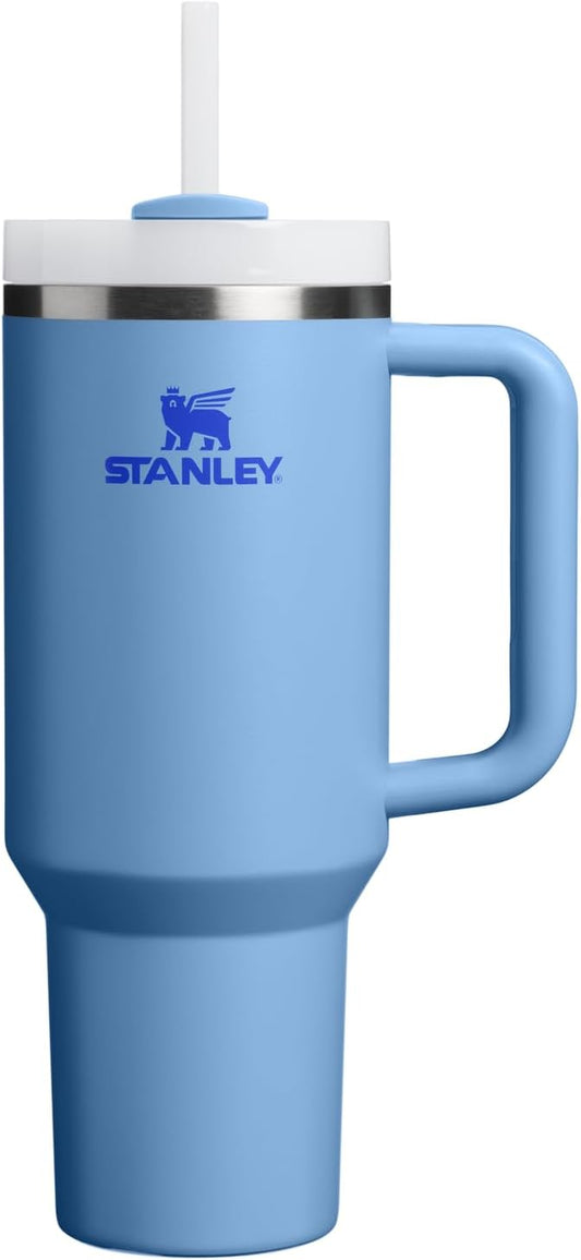 STANLEY Quencher H2.0 Tumbler with Handle and Straw 40 oz | Flowstate 3-Position Lid | Cup Holder Compatible for Travel | Insulated Stainless Steel Cup | BPA-Free | Blue Sky