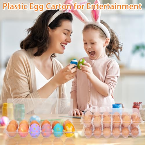 60Pack Jumbo Egg Cartons Duck Egg Cartons Extra Large Egg Containers (60 Count)