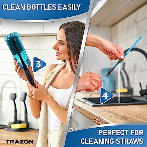Dish Brush Set of 5 with Holder (5 Count)