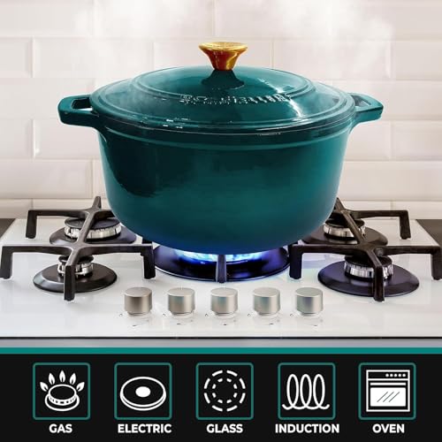 MUELLER HOME 7.5 QT Enameled Cast Iron Dutch Oven