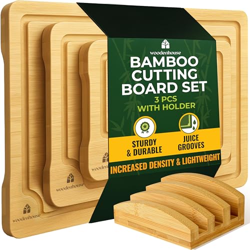 Bamboo Cutting Boards for Kitchen (3 Count)