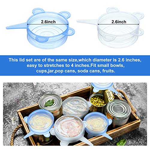 24 Pcs Silicone Stretch Food Covers (24 Count)
