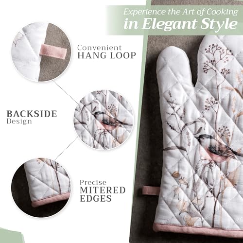 100% Cotton Oven Mitt & Pot Holder Set