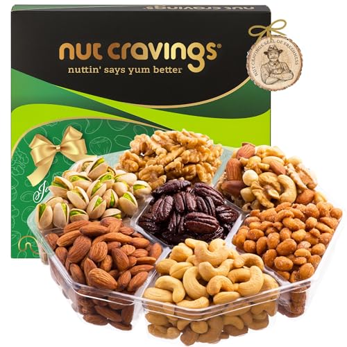 Mixed Nuts Gift Basket in Green Gold Box (32 Ounce)