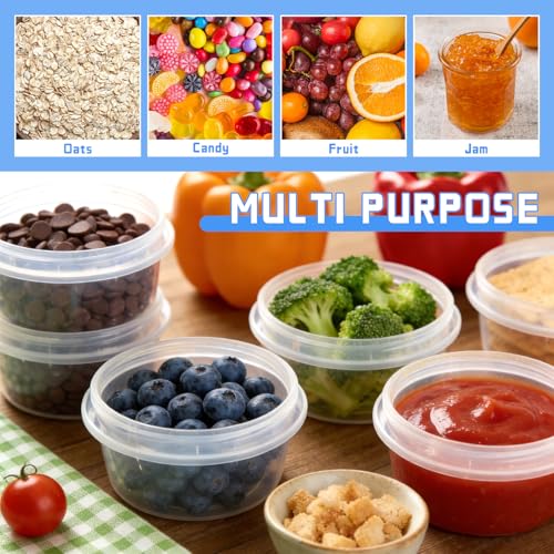 6 Pack Freezer Containers with Screw On Lids (6 Count)