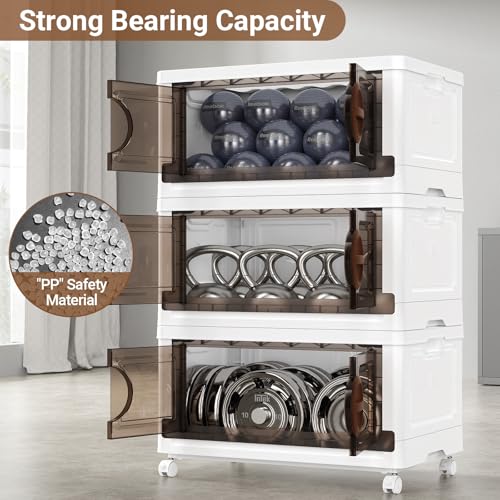 480Qt Lockable Stackable Storage Bins with Lids (4 Count)
