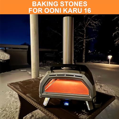 7.7" Thick Cordierite Pizza Stone Baking Board for Ooni Karu 16 Pizza Oven (2 Count)