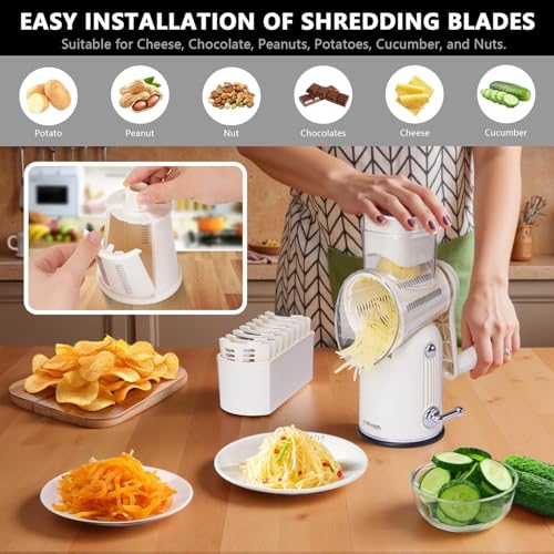 Rotary Cheese Grater with Handle