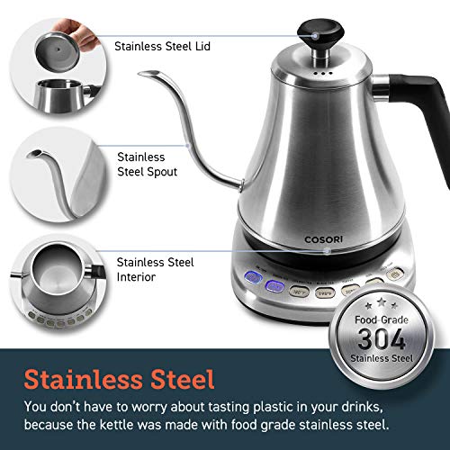 Gooseneck Electric Kettle with Temperature Control