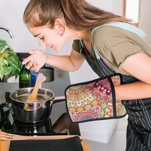 Colorful Abstract Mandala Floral Pot Holders for Kitchen
