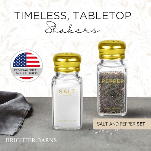 Gold Salt and Pepper Shakers Set by Brighter Barns