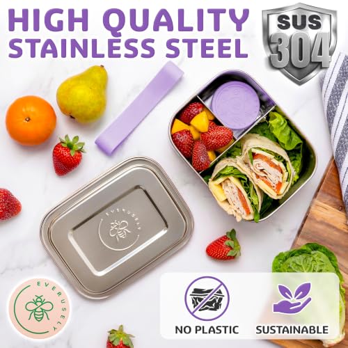 Stainless Steel Bento Box + Condiment Container