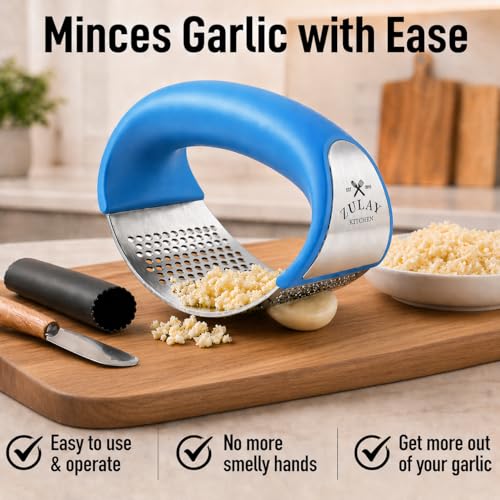 Stainless Steel Garlic Press Rocker Set