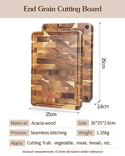 Acacia Wood End Grain Cutting Board