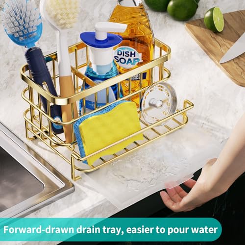 Multifunctional Kitchen Sink Organizer with Removable Drain Tray