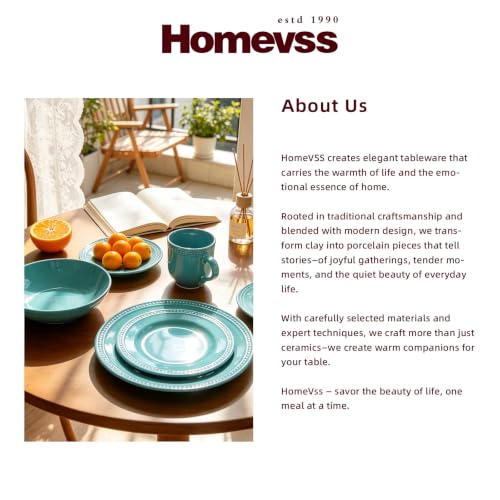 HomeVSS 16 PC Pearl Dots Stoneware Dinnerware Set