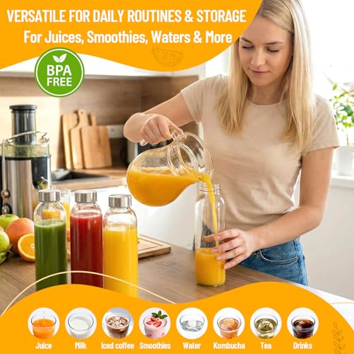18 oz Glass Water Bottles (6 Count)