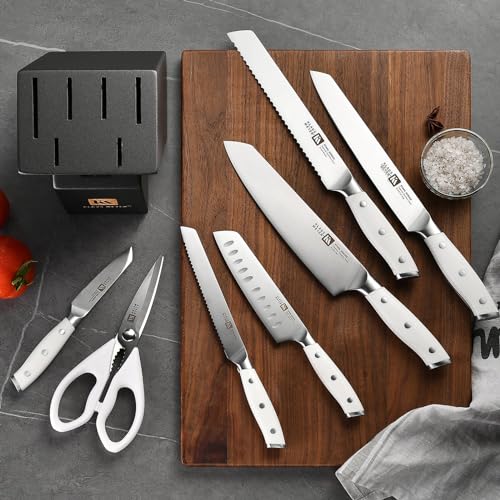 Stahl 8 Piece German Steel Kitchen Knife Block Set (8 Count)