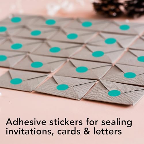 Teal Perforated Round Circle Dot Sticker 1 (80 Count)