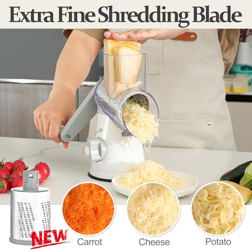 Rotary Cheese Grater Hand Crank Cheese Shredder for Fresh Cheese
