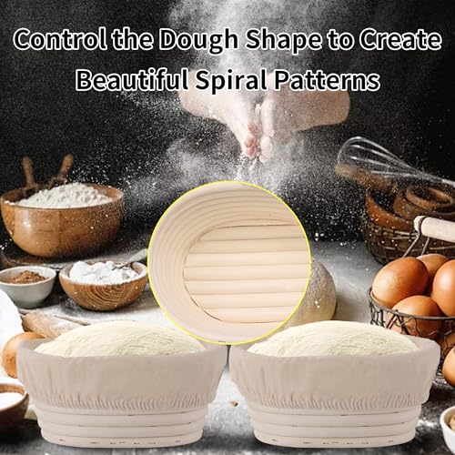 6 Pcs Banneton Bread Proofing Basket Oval Sourdough Bread Basket (6 Count)