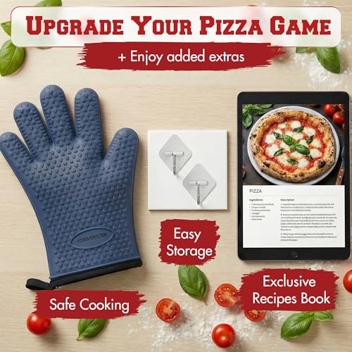 XL Silicone Pizza Oven Gloves Heat Resistant Oven Mitts