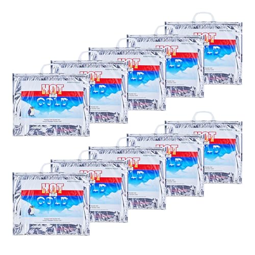 Hot and Cold Insulated Bags for Food Delivery (10 Count)