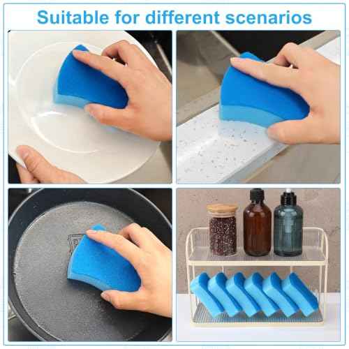 50 Pcs Individually Wrapped Sponges Uncompressed Blue (100 Count)