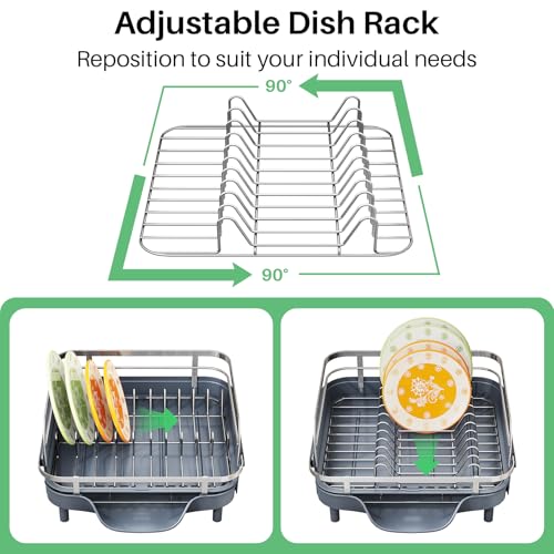Expandable Dish Drying Rack for Small Kitchen Counter