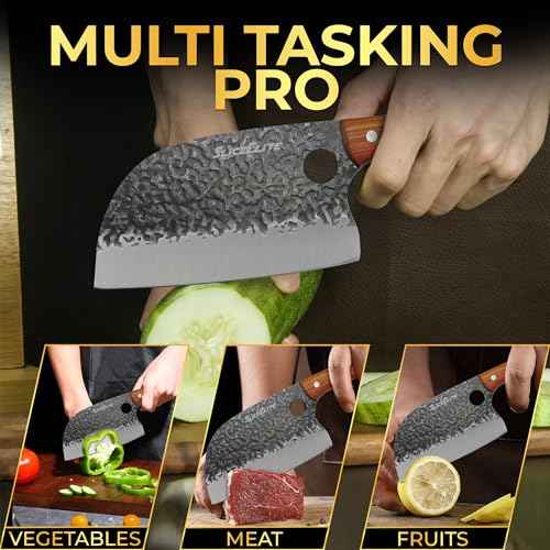 Serbian Chef Knife Vegetable Chopper Meat Cutting Kitchen Knife Food Prep