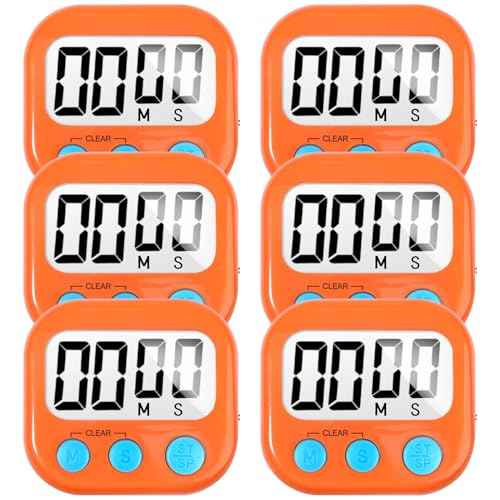 Digital Kitchen Timers for Cooking (6 Count)